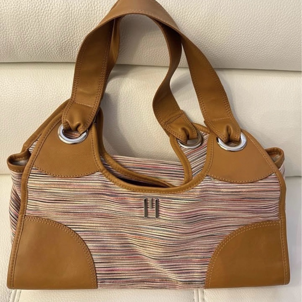 Missoni Hobo Shoulder Bag – Striped with Leather Trim